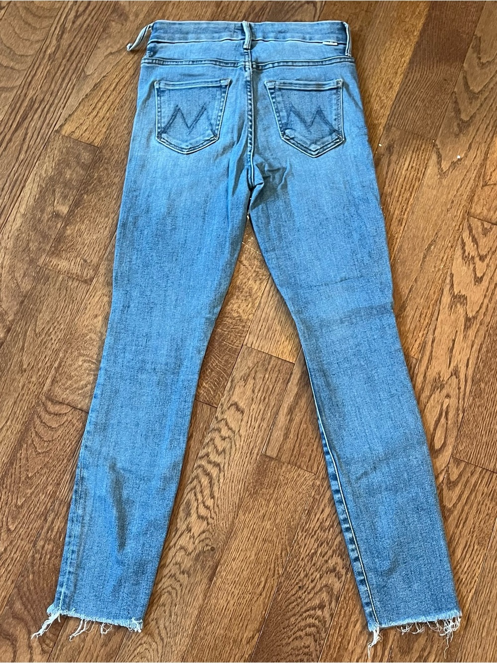MOTHER High Waisted Looker Ankle Fray Jeans in Hey Sun size 25 - Picture 3 of 11